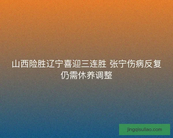 山西险胜辽宁喜迎三连胜 张宁伤病反复仍需休养调整